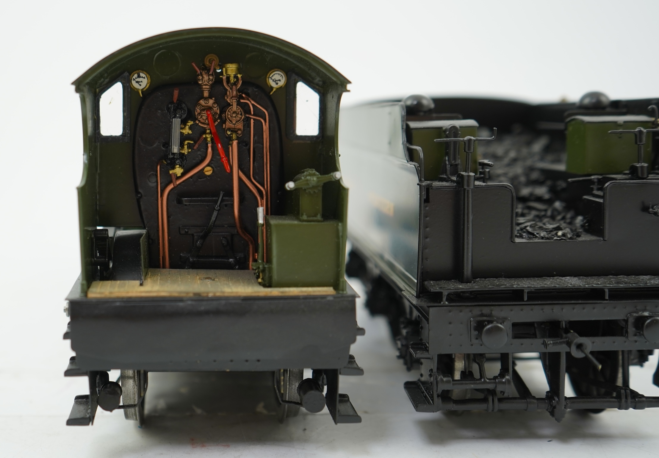 A Gauge One model, possibly kit built, of GWR Chaffinch 3443, 4-4-0 tender locomotive, the model is built to a very high level of detail and powered for two rail operation.